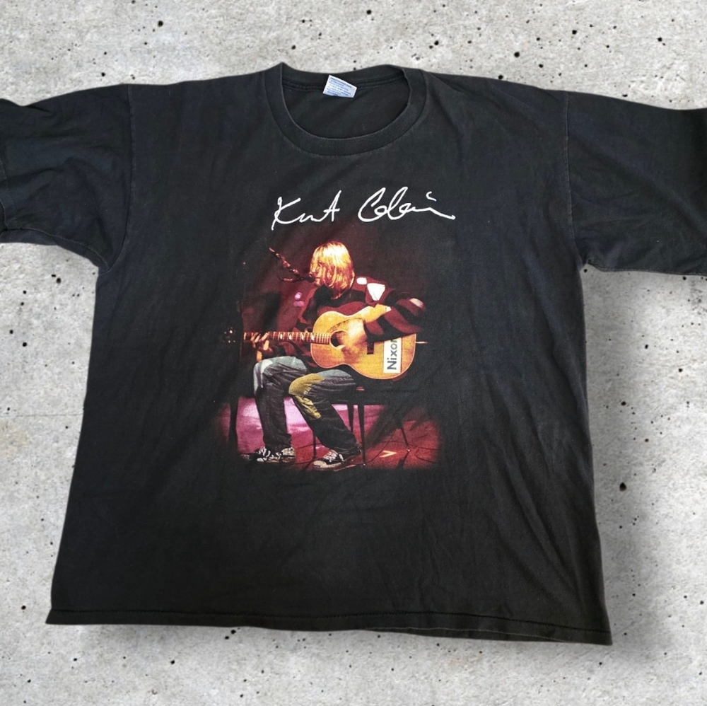 Vintage Kurt Cobain 1990's T-shirt, XXL. Single Stitch